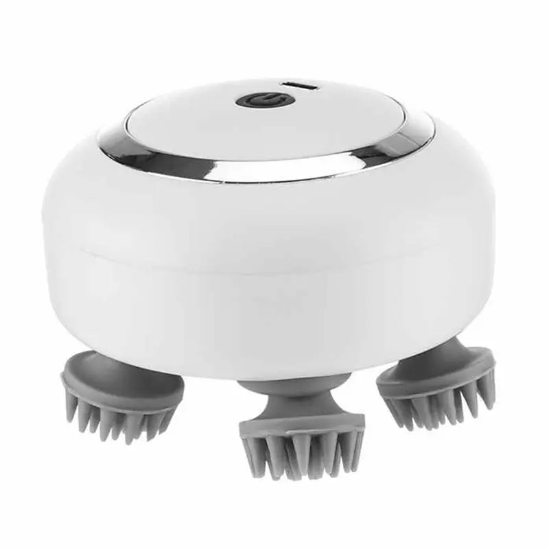 

Портативный массажер для головы, подходящий для роста волос, ручной массажер для волос с 4 массажными головками