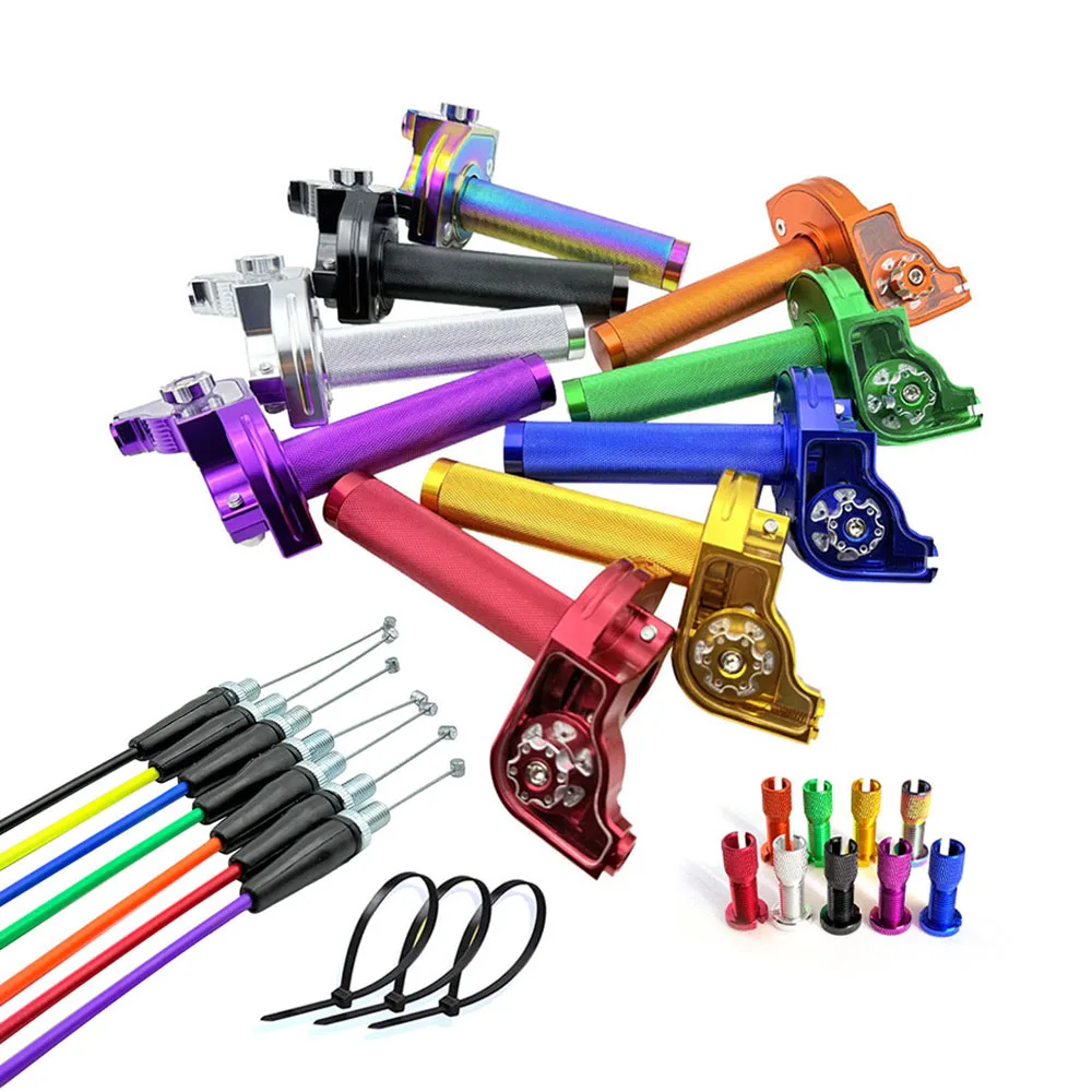 العالمي CNC الألومنيوم دراجة نارية مسرع 7/8 ''22 مللي متر المقود خنق تويست قبضة الإعصار ل الدراجة سكوتر الترابية دراجة ATV