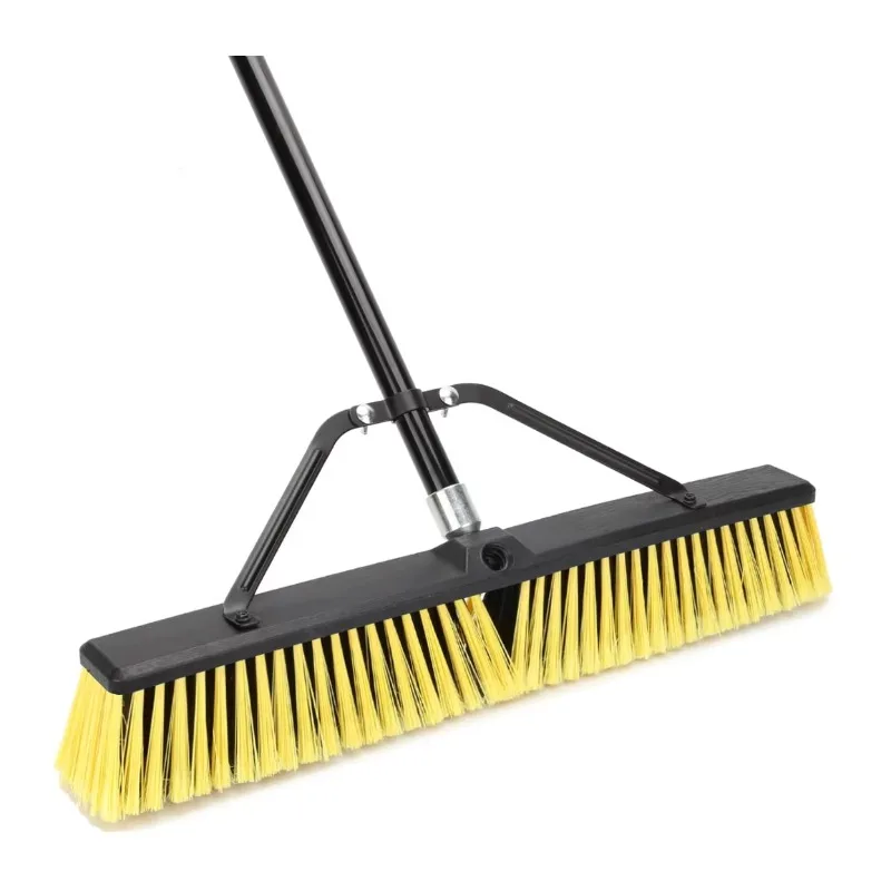 

Long Handle Brush Push Broom Outdoor Heavy Duty Deck Driveway & Yard Concrete Floor Cleaning Brush