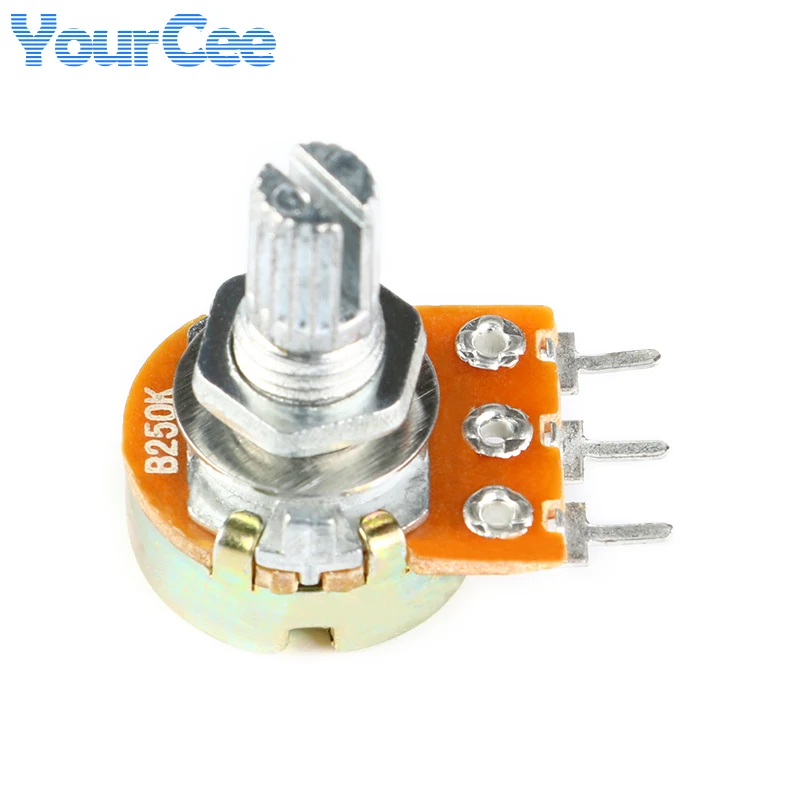 Potentiomètre linéaire simple WH148, arbre de 15mm, 1K, 2K, 5K, 10K, 20K, 50K, 100K, 500K, 1M, 250K, lot de 2 pièces