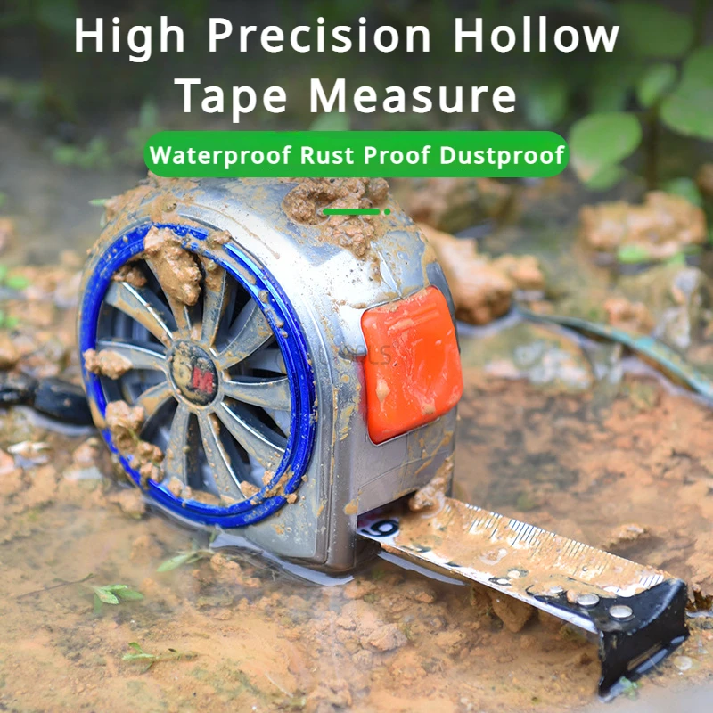 High Precision Hollow Tape Measure Waterproof Rust Proof Dustproof Design 3-5M Auto Lock Steel Tape Ruler Construction Tools Set