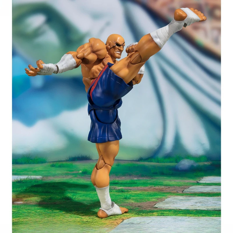 سلسلة بانداي الأصلية S.H.Figuarts 《Street Fighter》Chun - Li,Ken Masters,Sagat Figure Assembly Ornament Toys نموذج قابل للجمع #4