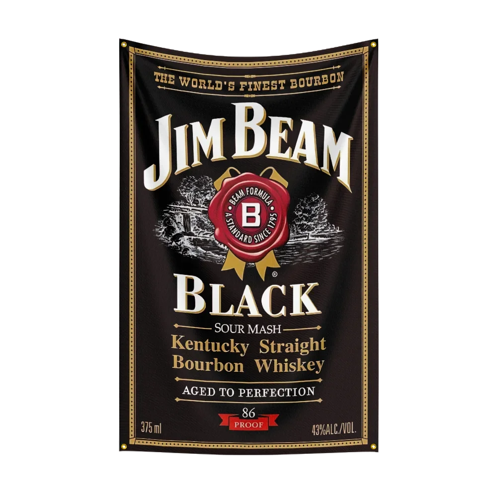 3×5ft whisky-J-jim beams Flag Polyester Printed Alcohol Wine Banner For Decor Drink rum Beer Flag