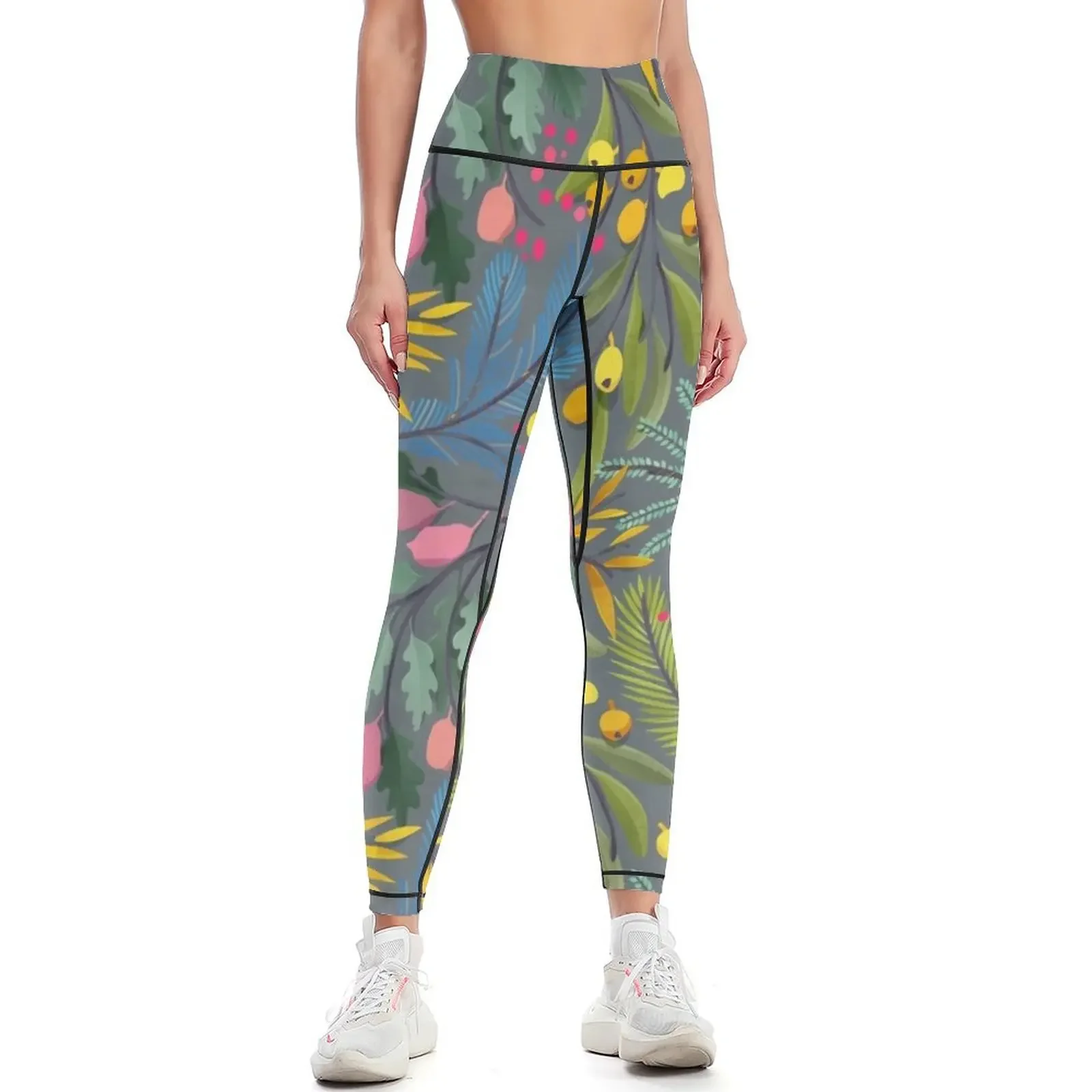 

Fairy's garden Leggings flared Training pants active wear fitness set gym Womens Leggings