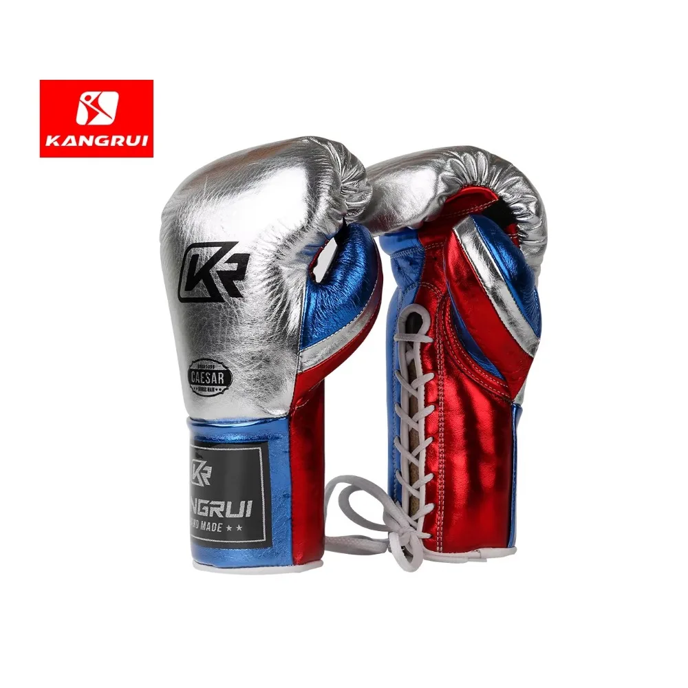 Fight shop hot sale boxing gloves with glossy cowhide  leather OEM cheap price fighting gloves for boxing men and women