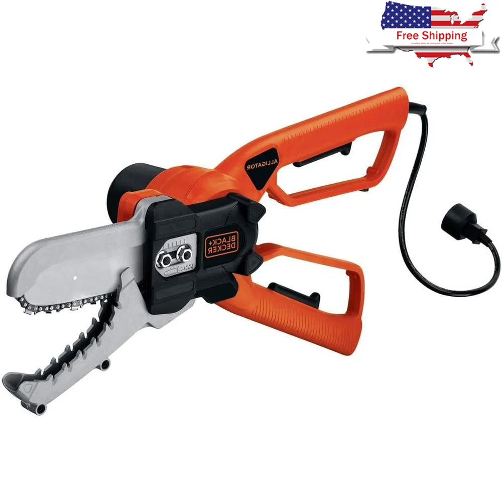 Electric Chainsaw 4.5A Lopper with Clamping Jaws Scissor Action Heavy Duty Bar and Chain Easy Cutting Unlimited Runtime