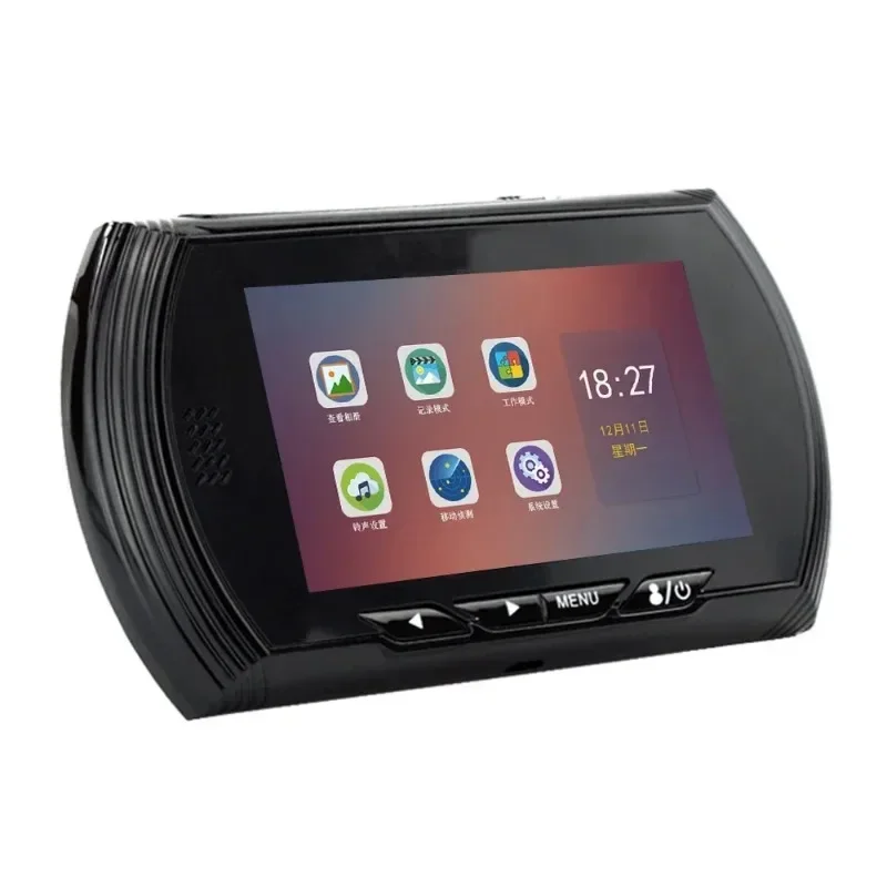 

4,5-дюймовый умный цифровой дверной просмотрщик, камера, дверной глазок, видеозапись, глазок, ИК-ночное видение, PIR, дверной звонок без беспокойства