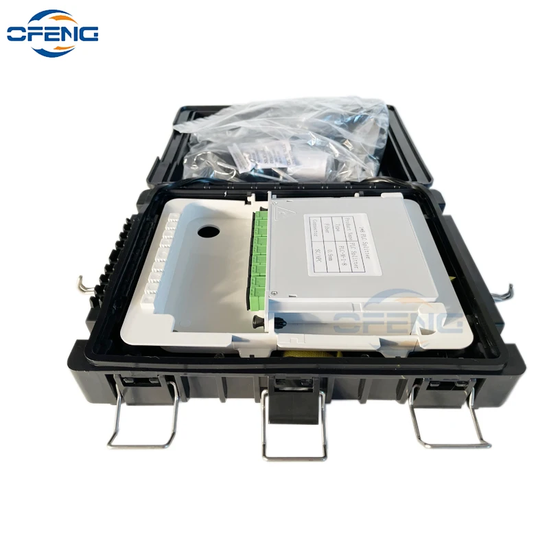 

FTTH Box Fiber Optic Distribution uncut cable port Outdoor With 1x8 SC APC PLC splitter Nap Box Access Terminal optical splitter