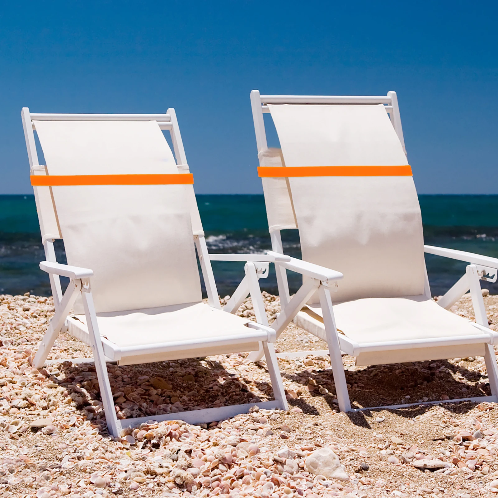 

4 Pcs Beach Chair Straps Towel Band Adjustable Bands for Chairs Cruise Silica Gel Travel