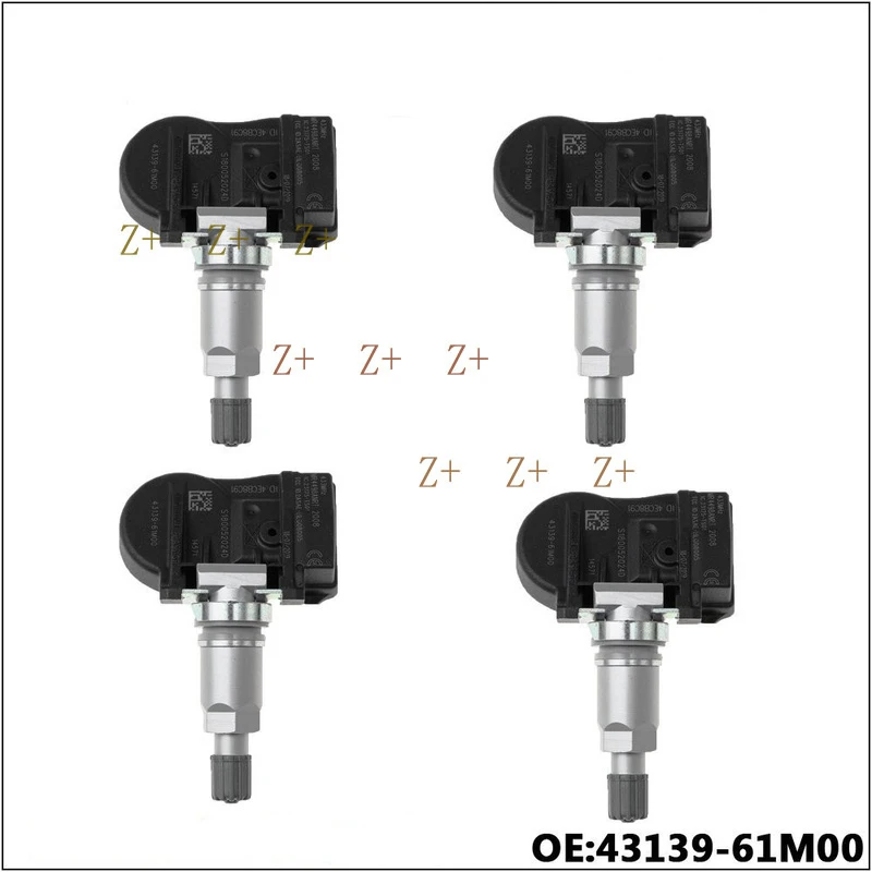 Z+ 4X TPMS Tyre Pressure Monitor System Sensor For Suzuki Swift Vitara 43139-61M00