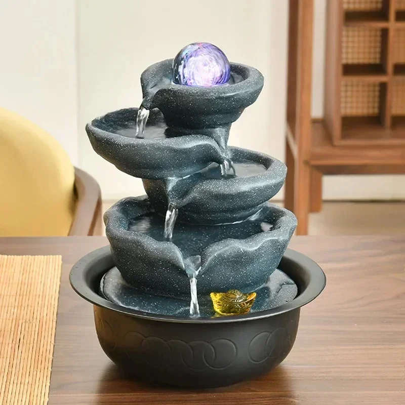 

For Home Ornament symbolisiert Reichtum Brunnen Wasser brunnen Wohnkultur Büro Vestibül Brunnen schätzen Fontes Para Interiores