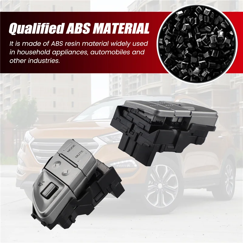 

ABTD-Car Multifunction Steering Wheel Button Volume Adjustment Cruise Control Button For Hyundai Tucson IX35 2010-2015