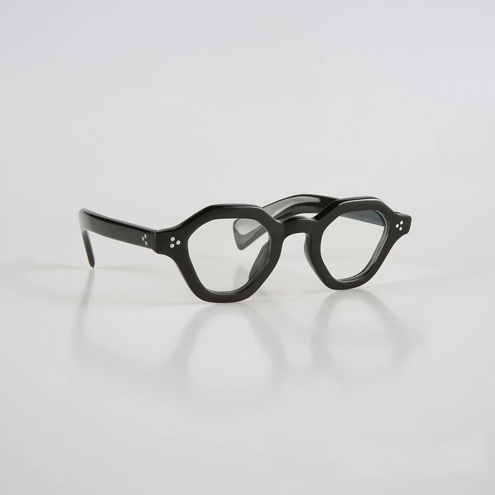 

Man Women's Glasses Frames Polygon Vintage Handmade Buffalo Horn Unique Reading Eyeglass Frames Optical Lenses Eyeglasses