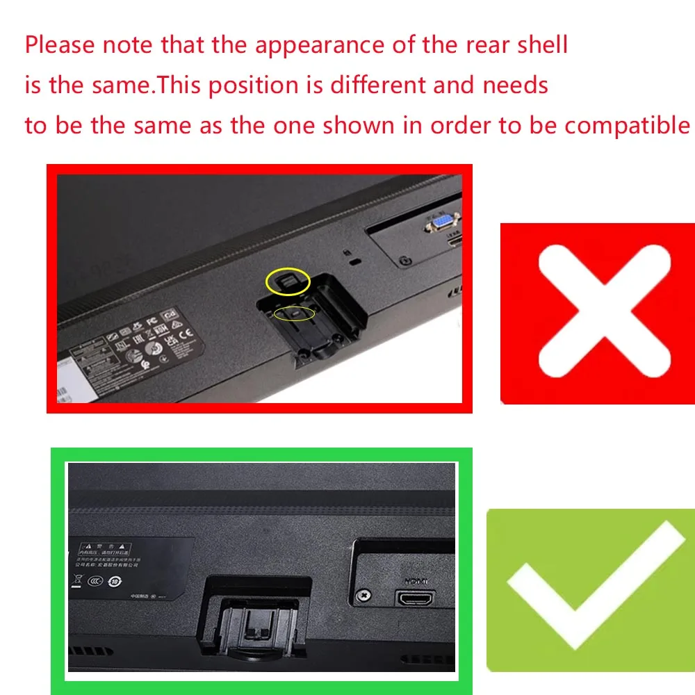 Compatible con Acer Wall Mount Adaptador VESA SA240Y R221Q SB220Q bi R241Y RT270 SA220Q Abi SA230 bi Monitores 75x75MM 100x100MM