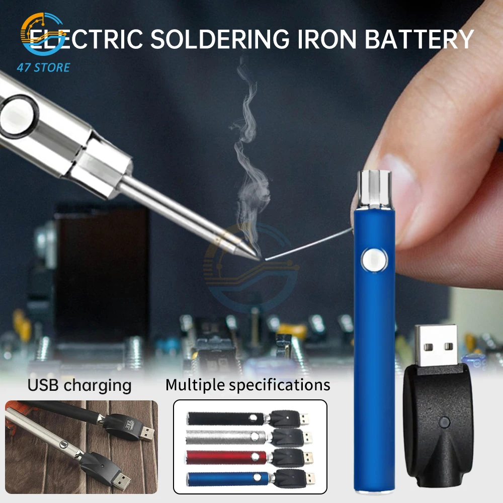 Portable Electric Soldering Iron Pen 350mAh Battery Welding Tool Kit 510 Thread Heat Tips Electronic Welding Repair Tools