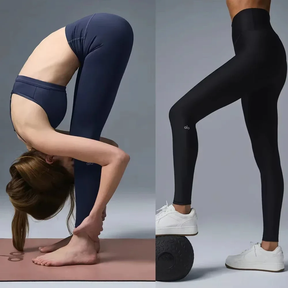 Sweatpants โยคะ 7/8 เอว Air Lift Legging สีทึบพิลาทิส Street สไตล์สบายกางเกงสําหรับสตรีออกกําลังกาย ...