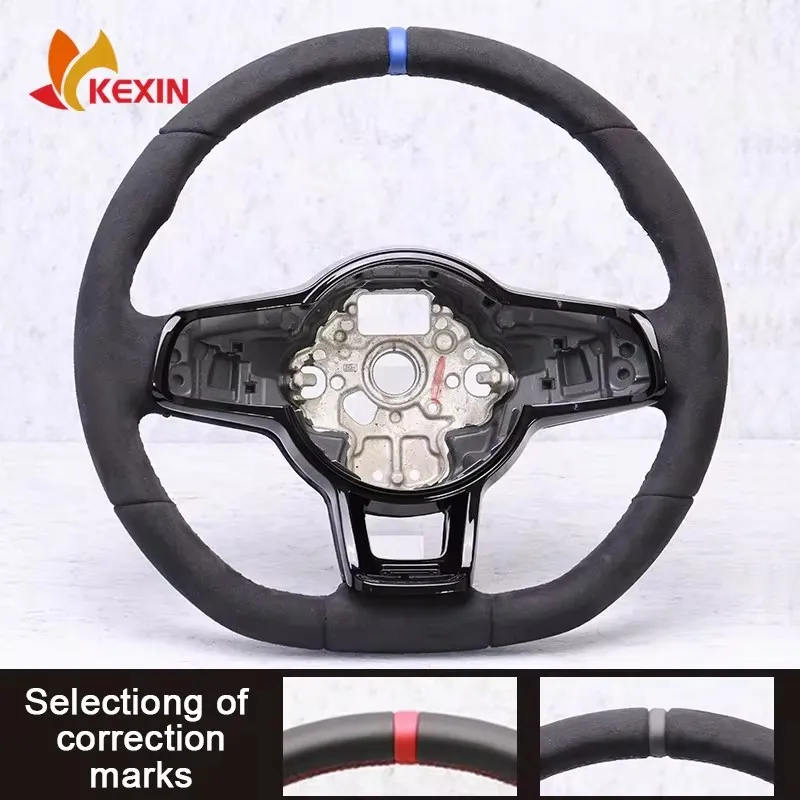 Steering Wheel With Red Stitching And Leather Perforation Suitable For Golf 7 Original High-Quality Steering Wheel GTI