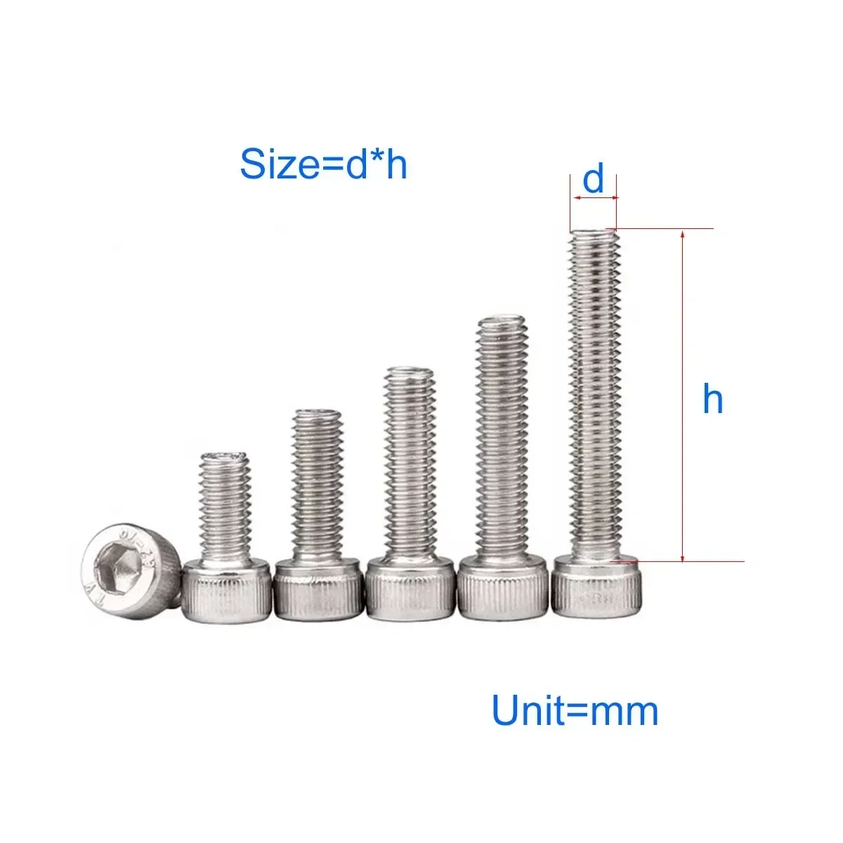 

304 Stainless Steel Cup Head Internal Hexagonal Screw Cylindrical Head Bolt Fastener