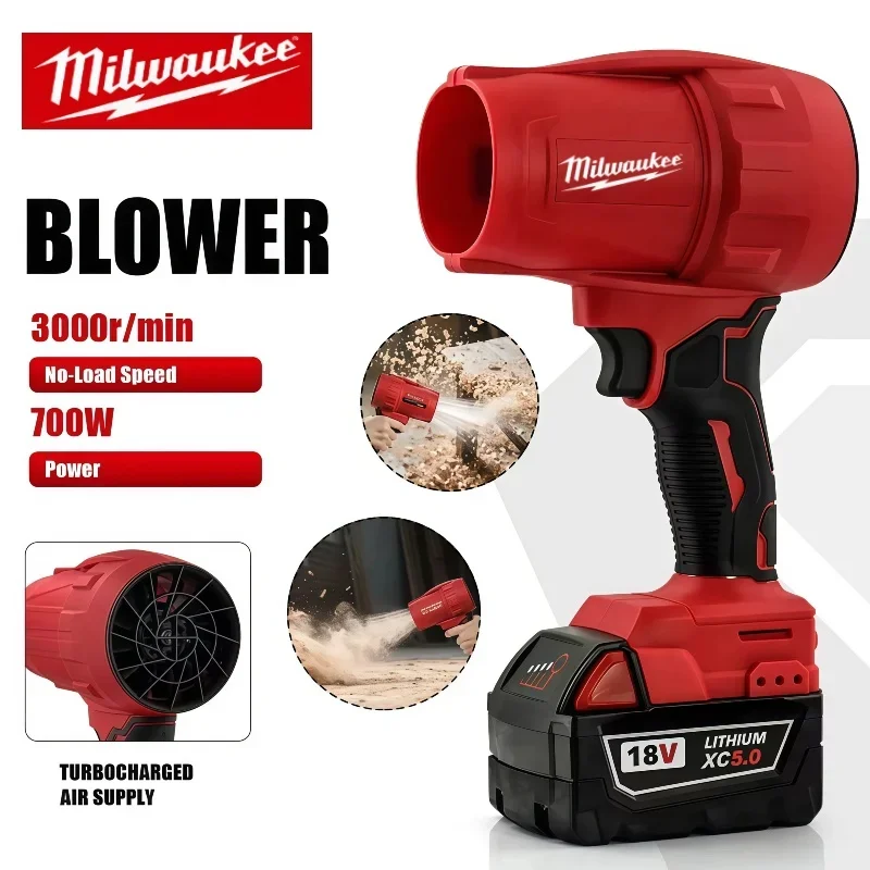 

Milwaukee Electric Turbojet Fan 30000r/min Super Strong Wind Force Car Dust Removal Tool Cordless Pin Air blower For 18V Battery