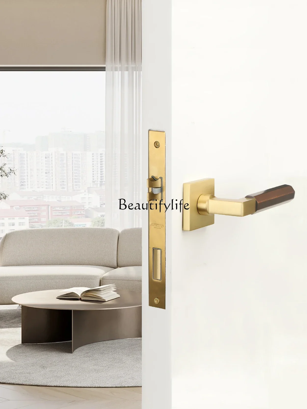 Door Lock Household Handle Indoor Universal Silent Bedroom Room Door Lock