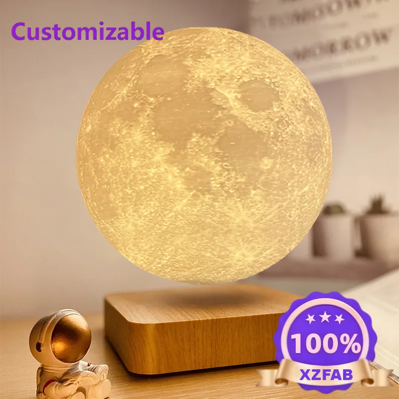 Factory Direct 2026 3D moon light night light large 18CM magnetic levitation moon light romantic creative Douyin 520 hot-selling