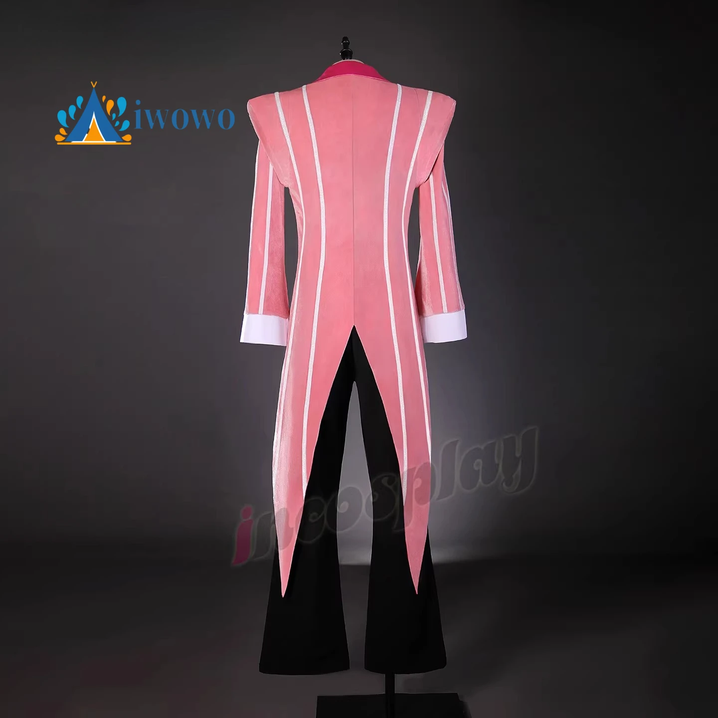 

Anime Alastor Cosplay Costume Radio Demon Pink Uniform Halloween Carnival Party Christmas Play PlayRole Women Men Clothes