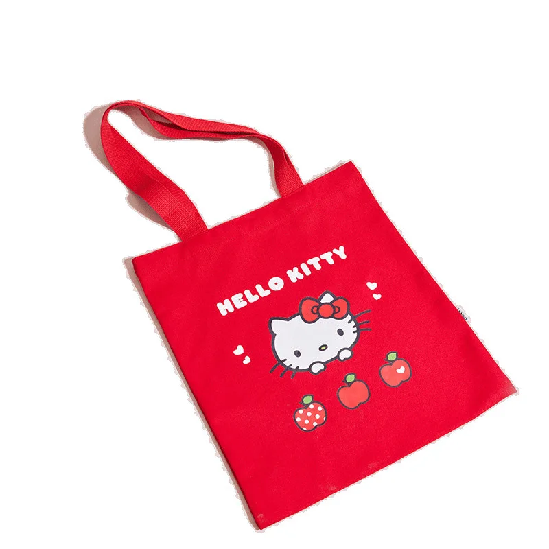 

Hello Kitty Cute One Shoulder Canvas Bag Fashionable Girl Heart Large Capacity Commuter Handbag Wholesale of Women Accessories
