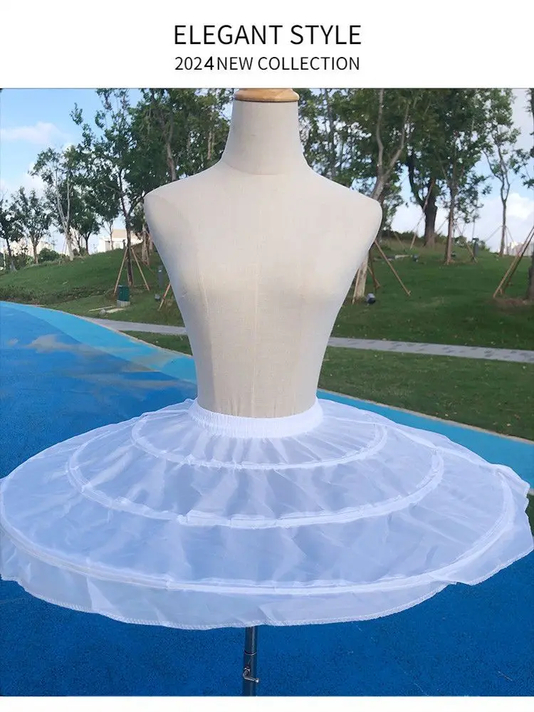 Venta al por mayor vestido de baile enagua de Ballet vestido corto enagua de Cosplay tres huesos enagua hinchada de Lolita Rockabilly crinolina