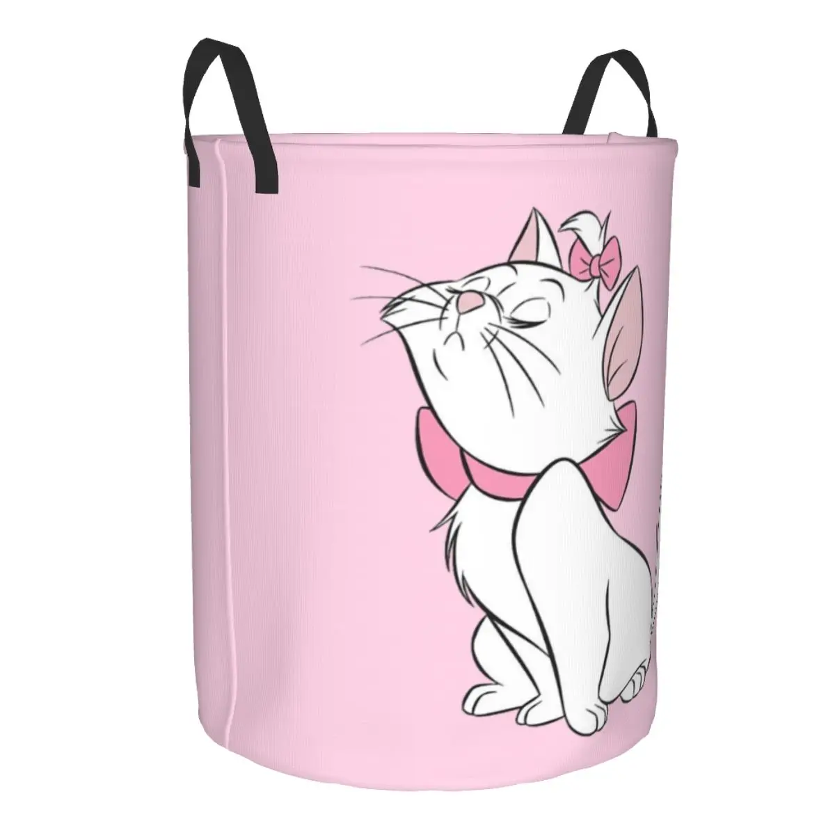 Custom Kitten Marie Cute Laundry Basket Foldable Large Capacity Clothing Storage Bin Girly Animal Baby Hamper