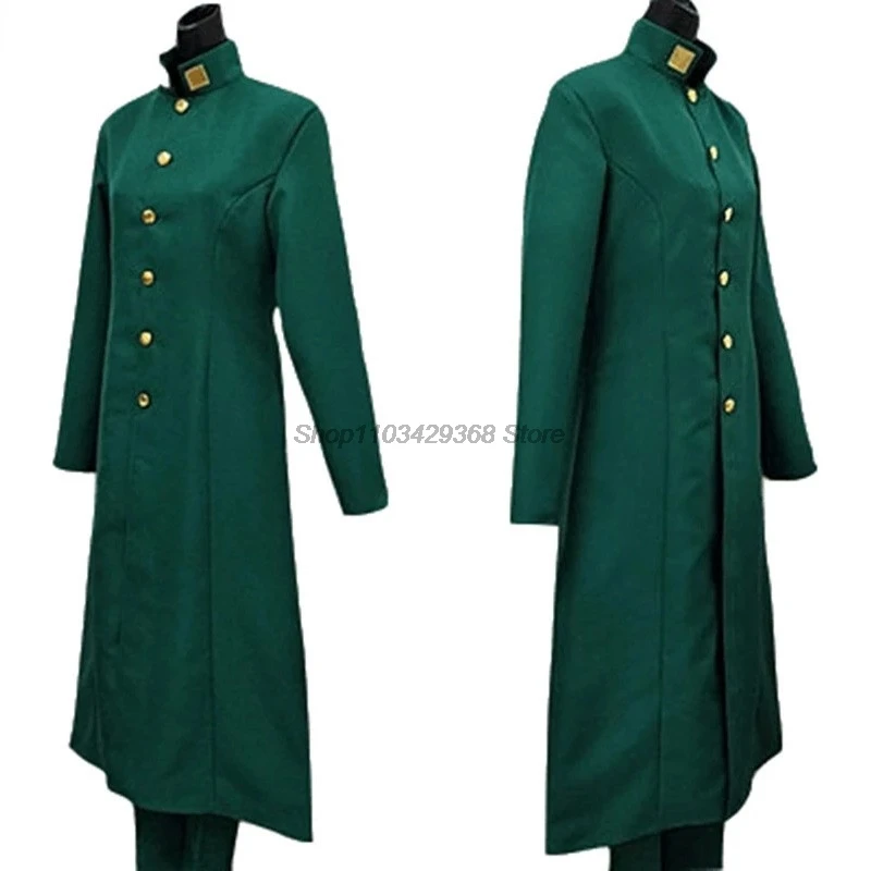 Anime JoJo's Bizarre Adventure Cosplay disfraces de peluca roja Noliyak Kaqyin conjunto completo de disfraces de combate uniforme verde