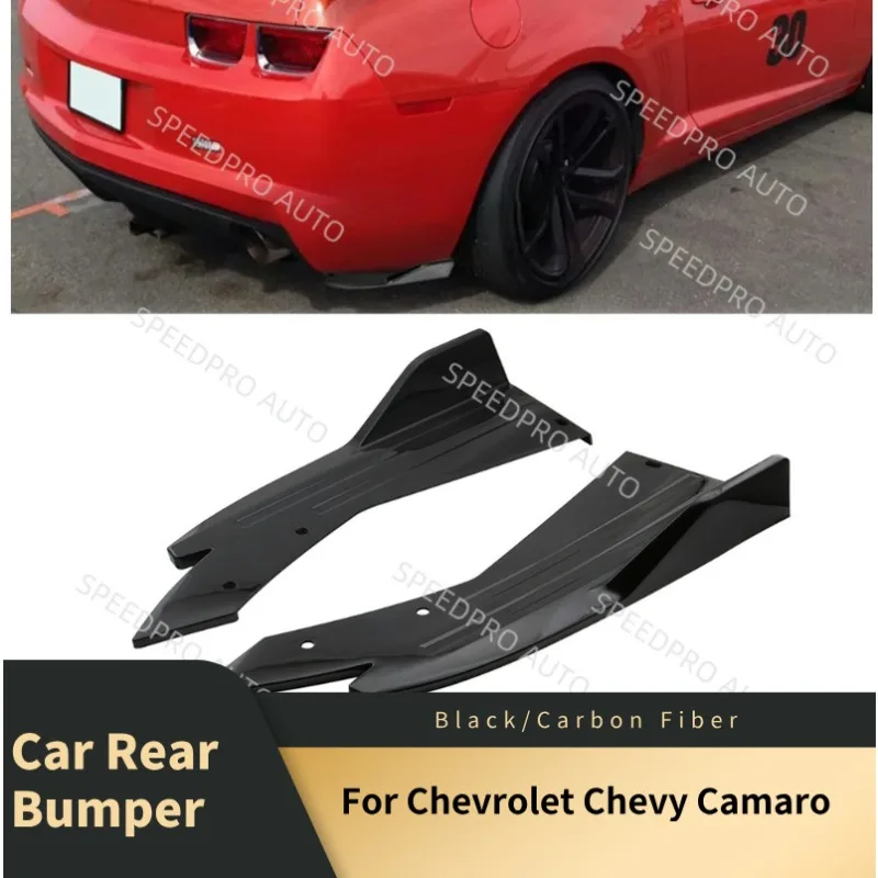 

Rear Bumper Spoiler Lips For Camaro Splitter Diffuser Scratch Protector Trims Side Skirt Extension Body Kit Black