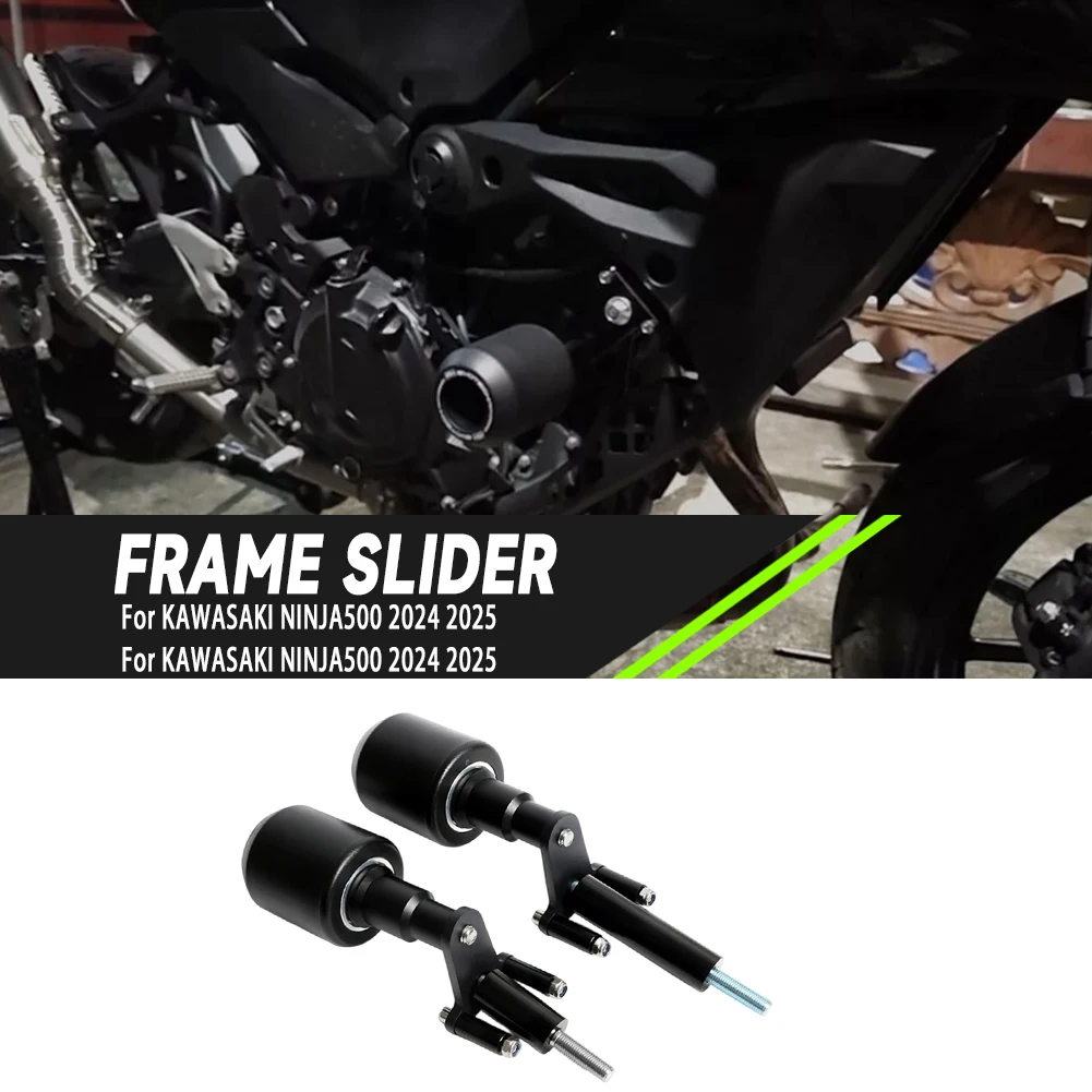 

For Kawasaki Ninja500 Z500 2024 2025 Motorcycle Falling Protection Accessories Engine Crash Pad Frame Sliders Crash Protector