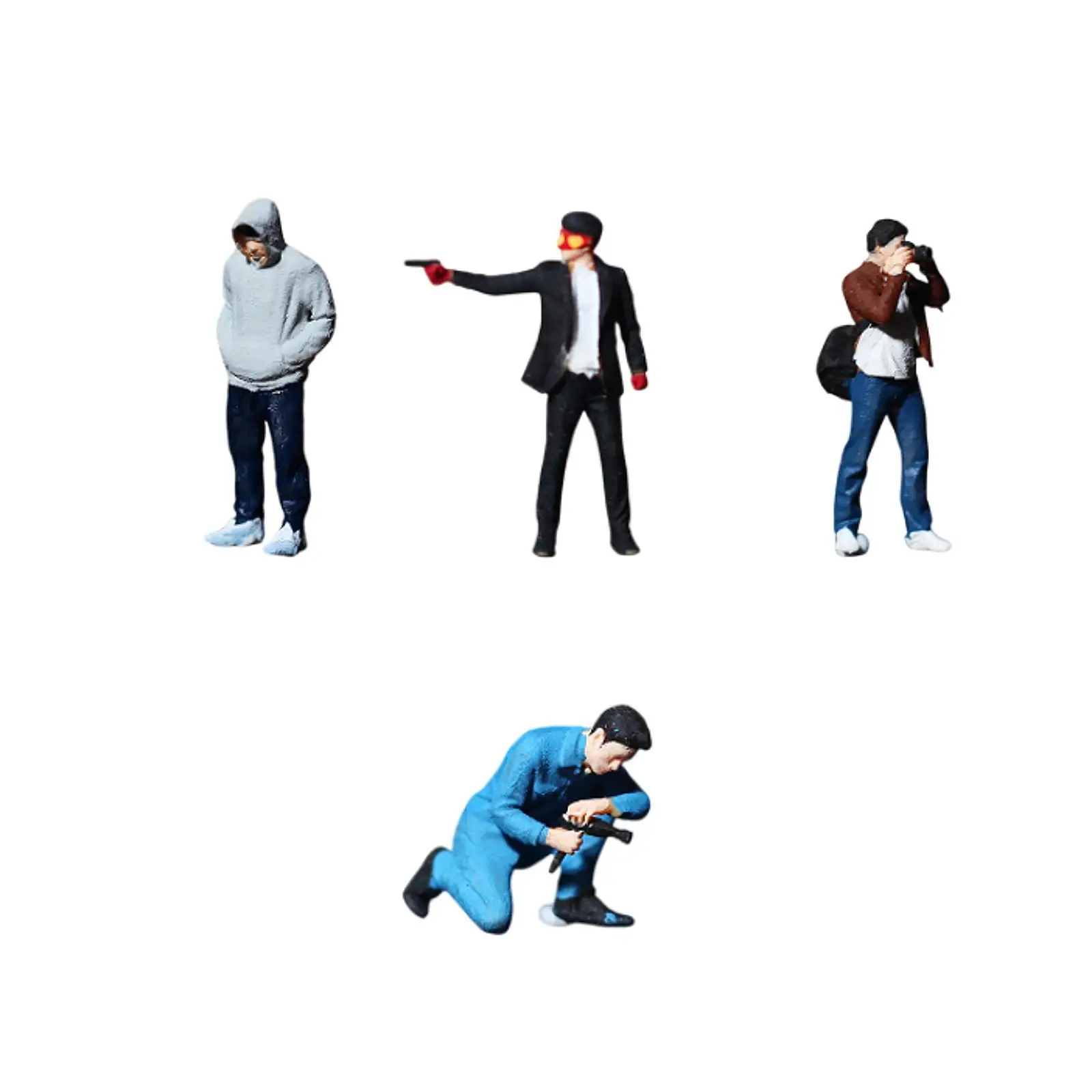 1/64 schaal mensen beeldje hars collectibles ambachtelijke trendy diorama beeldjes voor miniatuur scène diorama accessoires decoratie