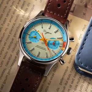 Sugess 1963 İzle Pilot Erkek Chronograph bilek saatler Mekanik martı ST1901 Swanneck Hareketi, Safir Kristal, Yarış, 2022 Erkek sesi için zamanında en iyi 10 satış-no. 5