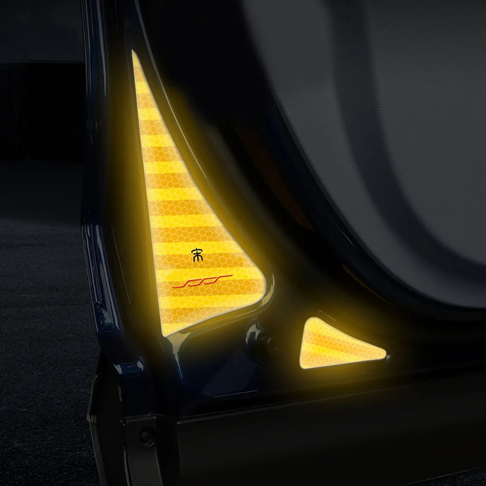 

Для BYD Seal U Sealion 6, светоотражающие наклейки на дверь автомобиля, товары для модификации интерьера, предупреждающие наклейки для ночного столкновения