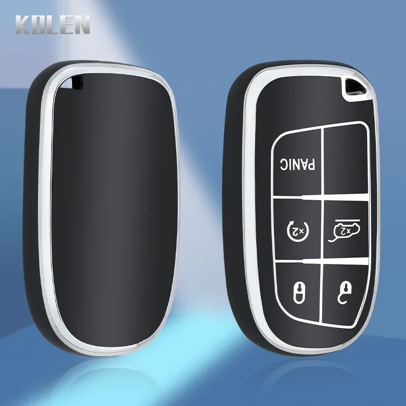 TPU Auto Remote Key Case Abdeckung Shell Für Jeep Renegade Grand Cherokee Für Dodge Ram Ladegerät 1500 Challenger Chrysler 300C reise