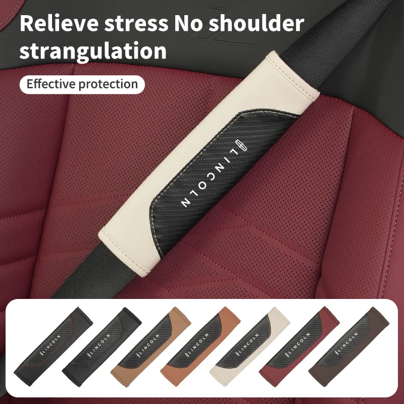 Наплечная подушка для автомобильного ремня безопасности из углеродного волокна, наплечная подушка для Lincoln MKZ MKX Aviator Navigator Continental MKT Nautilus Наплечная подушка для автомобильного ремня безопасности из углеродного волокна, наплечная подушка для Lincoln MKZ MKX Aviator Navigator Continental MKT Nautilus