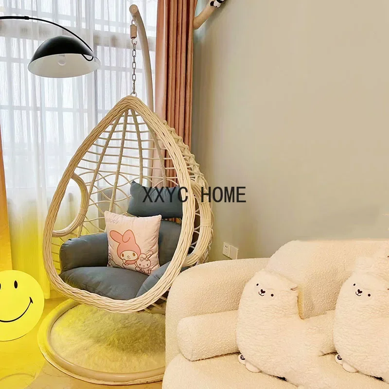 Ratton Cushion Hanging Chair Basket Macrame Balcony Designer Garden Hammock Reading Cadeiras Para Jardim Home Furniture