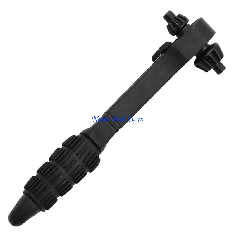 31GJ 2 in 1 Universal Hand Drill Ratchet for Key Wrench Drill Chuck Spanner Handle Combo Grip Repair Tool