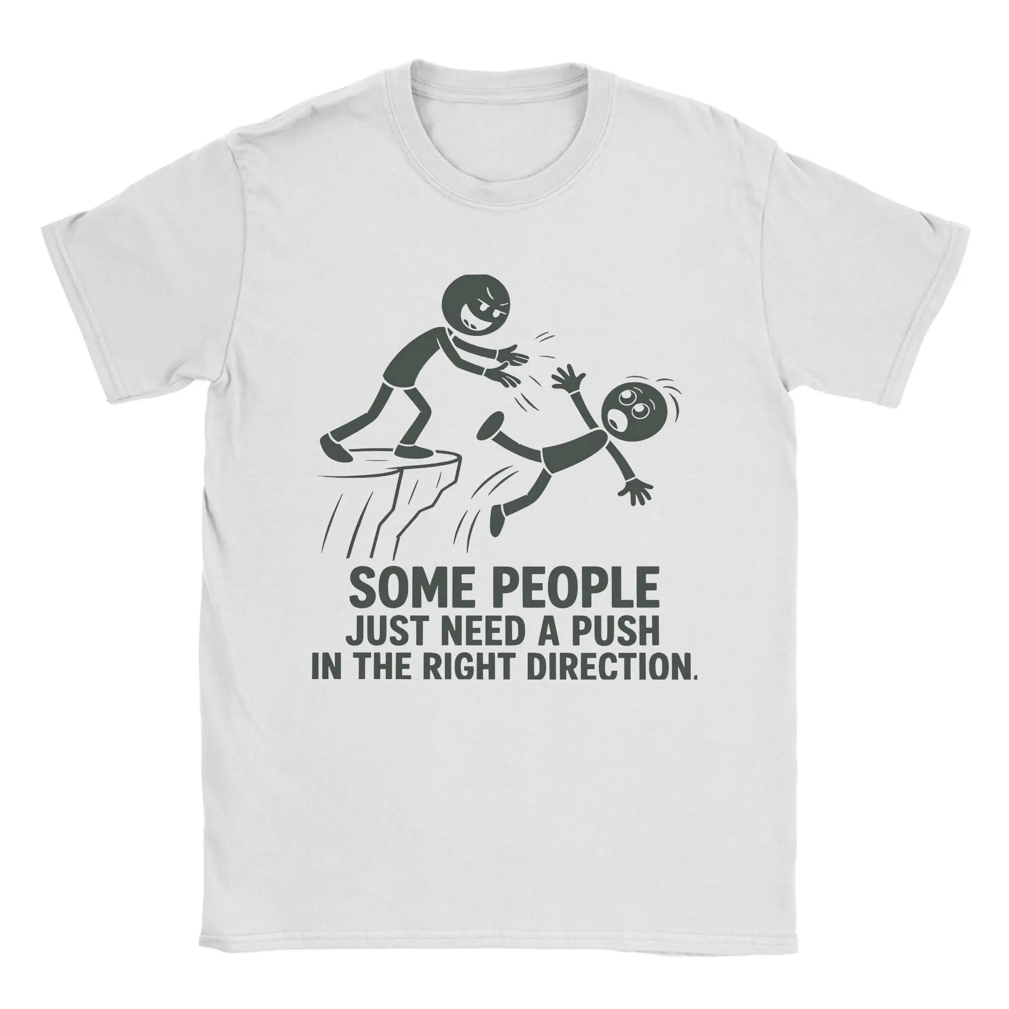 Some Individuals Simply Require a Bit of Encouragement  T-Shirt Men's  Y2K Cotton T Shirts Summer O Neck Tee Shirt Loose Clothes