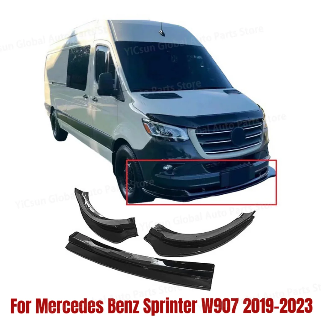 

Для Mercedes Benz Sprinter W907 2019 2020 2021 2022 2023 передний бампер спойлер губа нижний корпус комплект диффузора тюнинг сплиттер защита