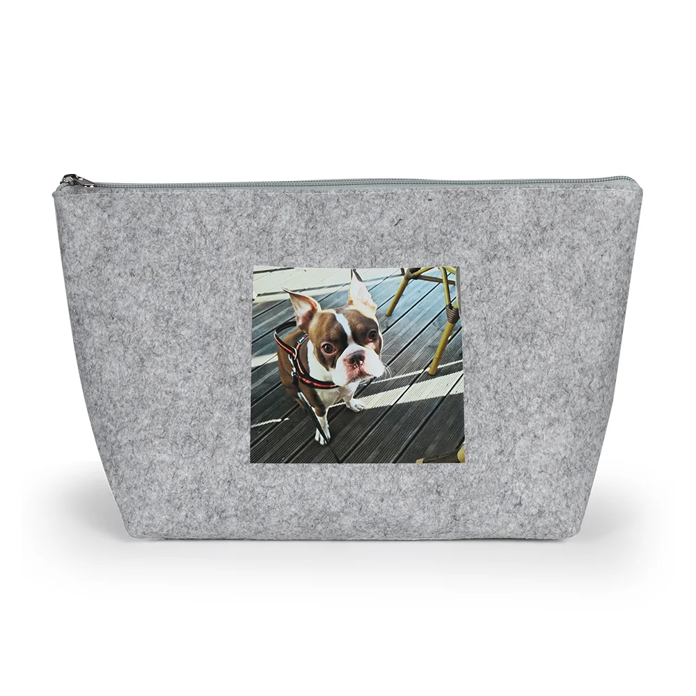 حقيبة يد مخصصة لصور نصية ذات سعة كبيرة ومتينة لمستلزمات الحيوانات الأليفة وحقيبة تنظيم وحقيبة مكياج هدية مخصصة لحدث فريق الشركة