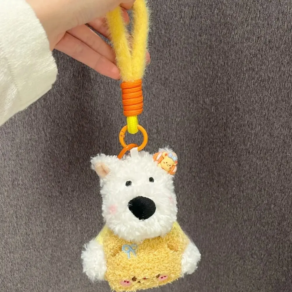 Fashion Cute Cartoon Keychain Plush Puppy Gift Stuffed Dolls Creative Multipurpose Car Central Control Ornament