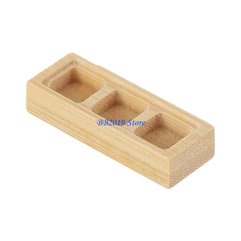 

Q0KB Деревянный мини-поднос ручной работы для игрушечного дома Декоры Интерактивное здание воображения