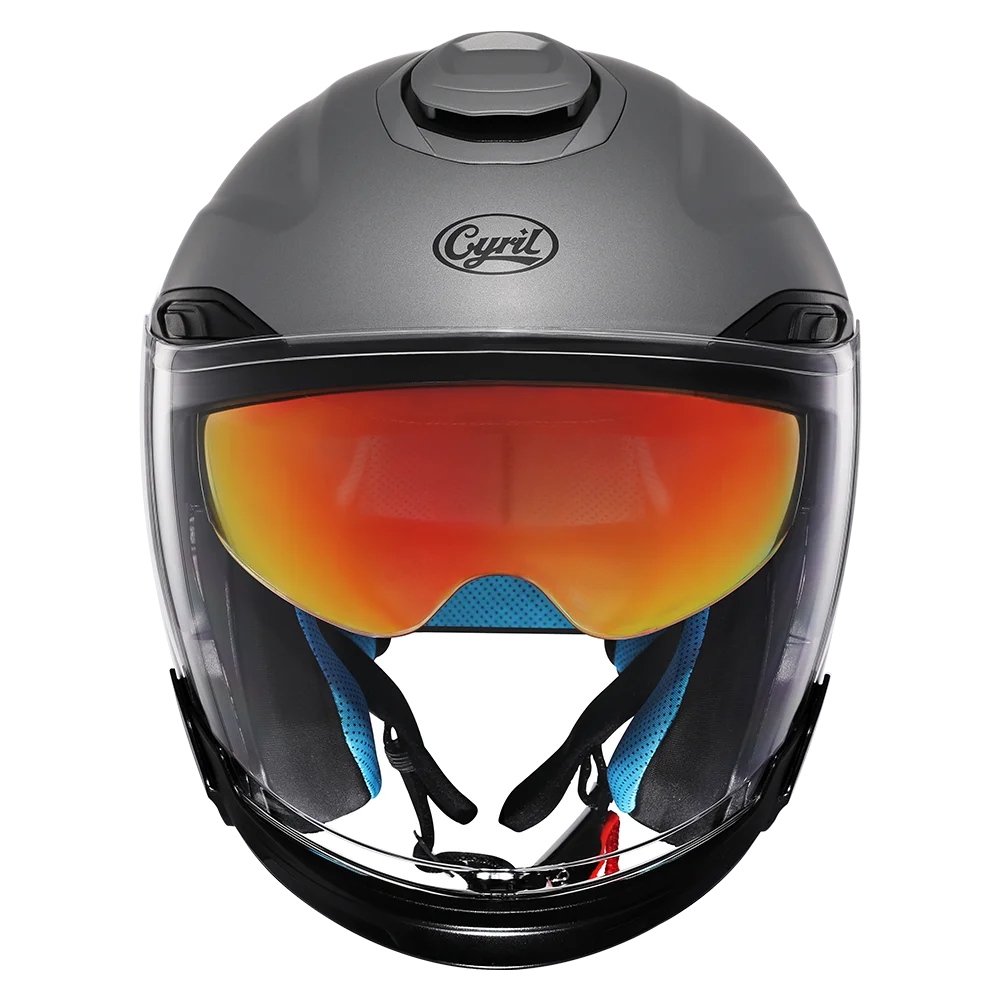 New Arrival Open Face 3/4 Motobike Helmets Double Visors Dot Approved Motorcross Helmets For Adults CYRIL R18 casco moto