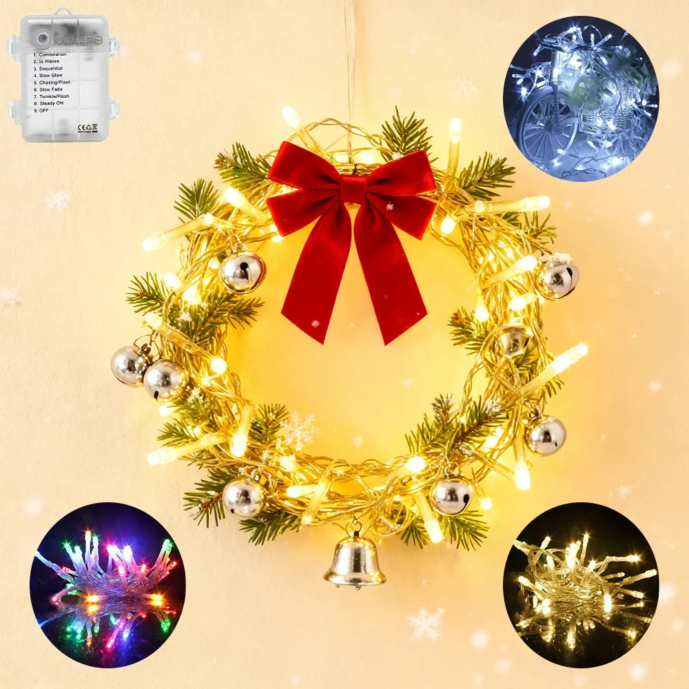 1pc LED String Lights , 20LEDs/ 30 LEDs String Lights with Timer Fairy Lights for Home Party Wedding Christmas Decoration Light
