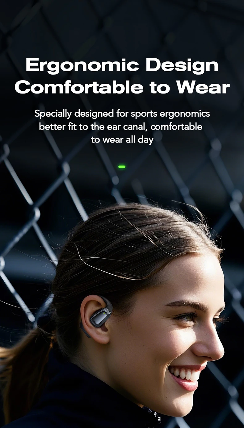 【KI-Übersetzer-Ohrhörer】HTC NE25 Bluetooth-Kopfhörer mit LCD-Touchscreen, kabellose Sportkopfhörer mit langer Akkulaufzeit und HD-Mikrofon – Detail 10