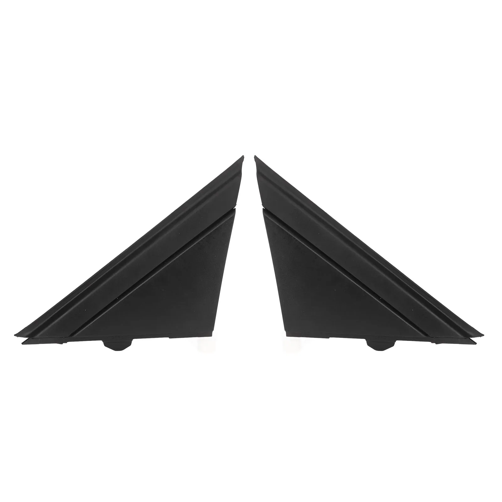 Pair Door Mirror Flag Cover 1SH17KX7AA Left Right Black Decoration Replacement for FIAT 500 2012‑2017