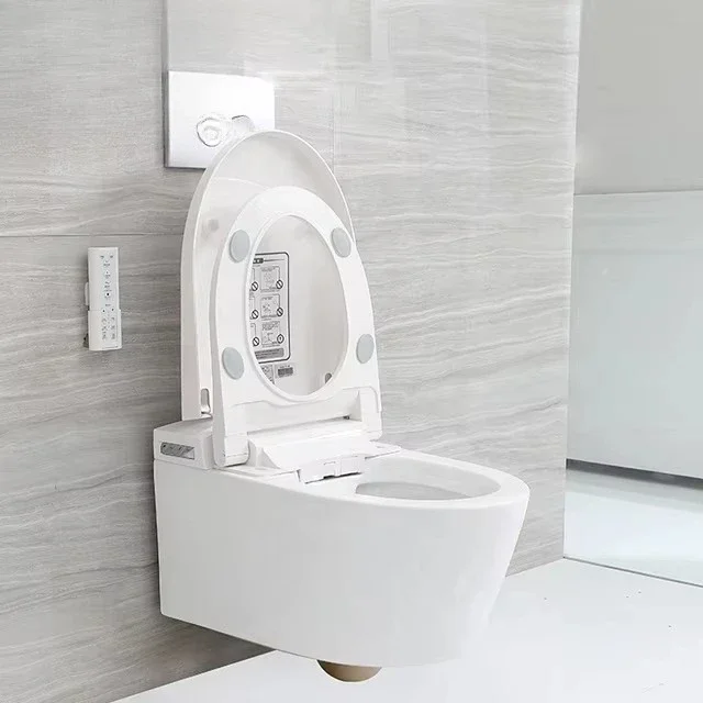 Fashion Design Bathroom Smart Toilet Bidet Sanitary Ware Automatic Toilet Wall Mounted Intelligent Toilets