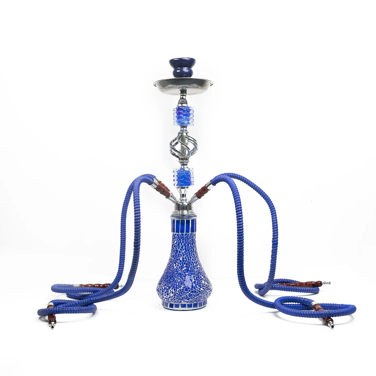 55cm Height Luxurious Arab Hookah Shisha with 4 Hose Pipe Arabian Chicha Set Bar Club Party Nargile Smoking Accessory Bowl Kit